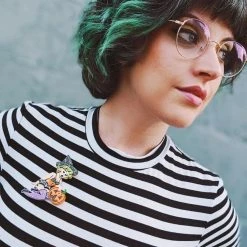 Faire Lipstick & Chrome Bewitching Belle Halloween Brooch