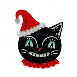 Faire Johanna Parker X Lipstick & Chrome That Festive Feline Brooch