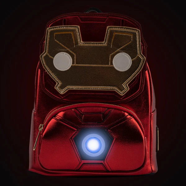 Pop By Loungefly Marvel Iron Man Light-Up Mini Backpack 1 Pop By Loungefly Marvel Iron Man Light-Up Mini Backpack
