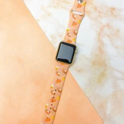 Faire Pumpkin Pie Harvest Printed Silicone Watch Band - M/L Tech Accessories