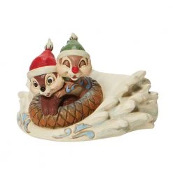 Enesco Disney Traditions Chip N' Dale Sledding Saucer Figurine By Jim Shore