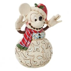 Enesco Disney Traditions Mickey Mouse Snowman Figurine By Jim Shore