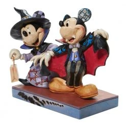 Enesco Disney Traditions Minnie Witch Vampire Mickey Figurine By Jim Shore