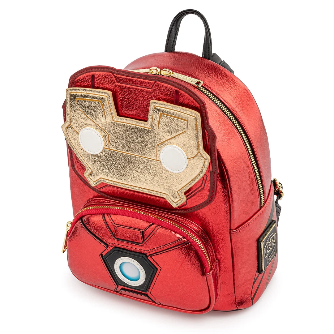 Pop By Loungefly Marvel Iron Man Light-Up Mini Backpack 2 Pop By Loungefly Marvel Iron Man Light-Up Mini Backpack