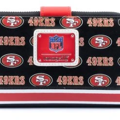 Loungefly NFL San Francisco 49ers Logo AOP Bifold Wallet Loungefly In Stock