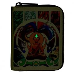 Loungefly Avatar Aang Glow-in-the-Dark Meditation Ziparound Wallet Loungefly In Stock