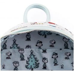 Loungefly Peanuts Happy Holidays AOP Mini Backpack Loungefly In Stock