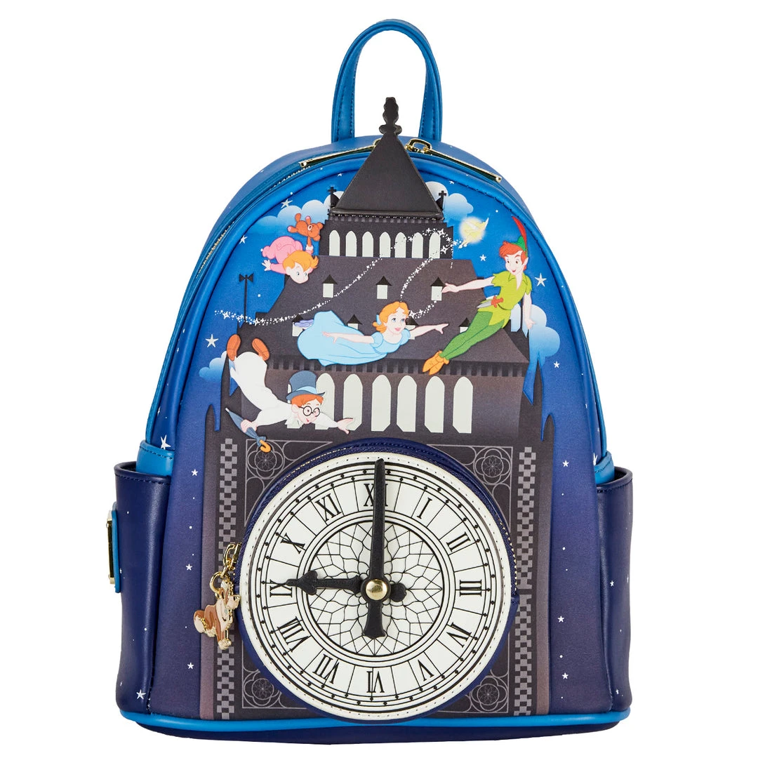 Loungefly Disney Peter Pan Glow Clock Mini Backpack 1 Loungefly Disney Peter Pan Glow Clock Mini Backpack