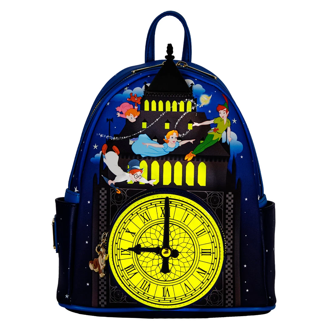 Loungefly Disney Peter Pan Glow Clock Mini Backpack 4 Loungefly Disney Peter Pan Glow Clock Mini Backpack