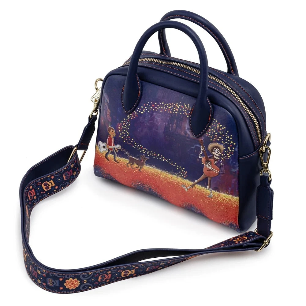 Loungefly Pixar Coco Marigold Bridge Guitar Strap Crossbody 2 Loungefly Pixar Coco Marigold Bridge Guitar Strap Crossbody