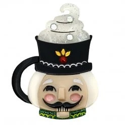 Faire Lipstick & Chrome Nutcracker Mini Brooch