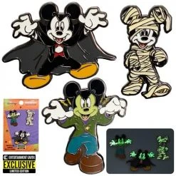 Loungefly Disney Mickey Mouse Halloween Mickeys Enamel Pin 3-Pack - Entertainment Earth Exclusive