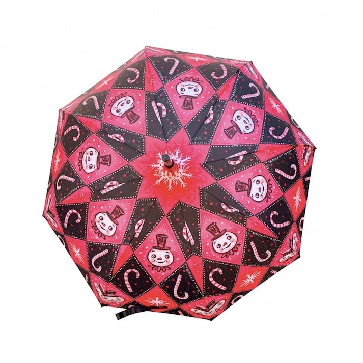 Faire Johanna Parker X Lipstick & Chrome Frosty Pink Snowman Umbrella 2 Faire Johanna Parker X Lipstick & Chrome Frosty Pink Snowman Umbrella