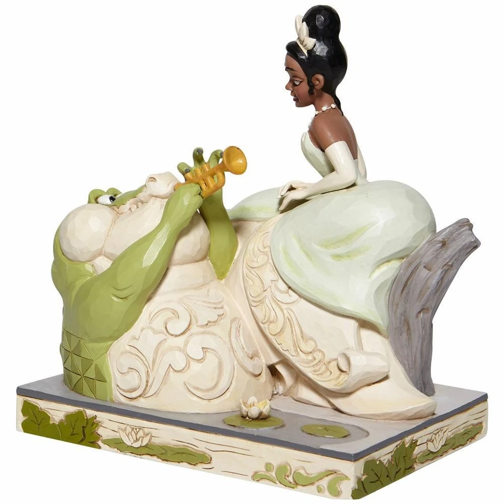 Enesco Disney Traditions White Woodland Tiana W/ Louie By Jim Shore 3 Enesco Disney Traditions White Woodland Tiana W/ Louie By Jim Shore