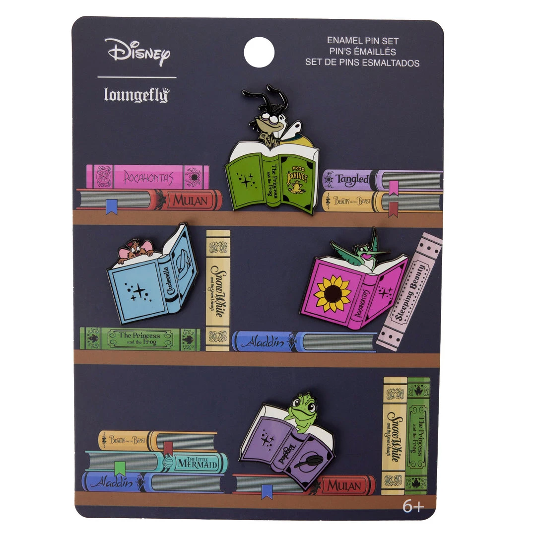 Loungefly Disney Princess Books 4-Piece Pin Set Loungefly In Stock 1 Loungefly Disney Princess Books 4-Piece Pin Set Loungefly In Stock